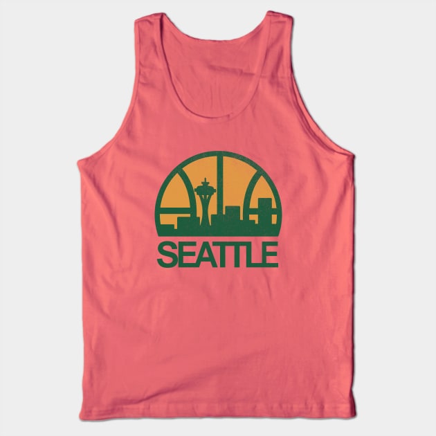 DEFUNCT - Seattle Supersonics Skyline Tank Top by LocalZonly